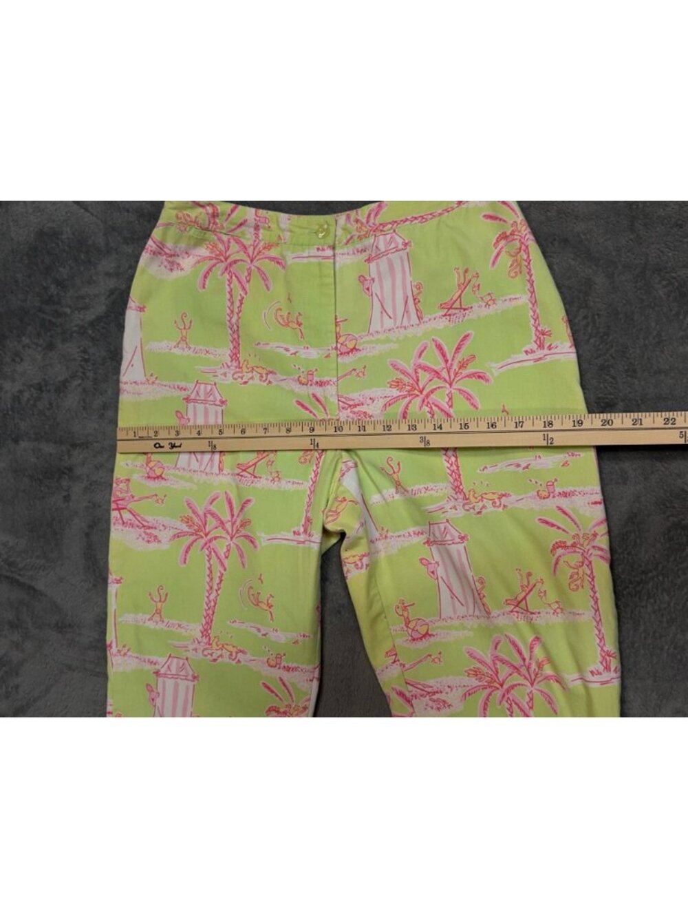Vintage Lilly Pulitzer Cabana Banana Capri Pants Women's Size 8 Pink Green - Picture 9 of 11